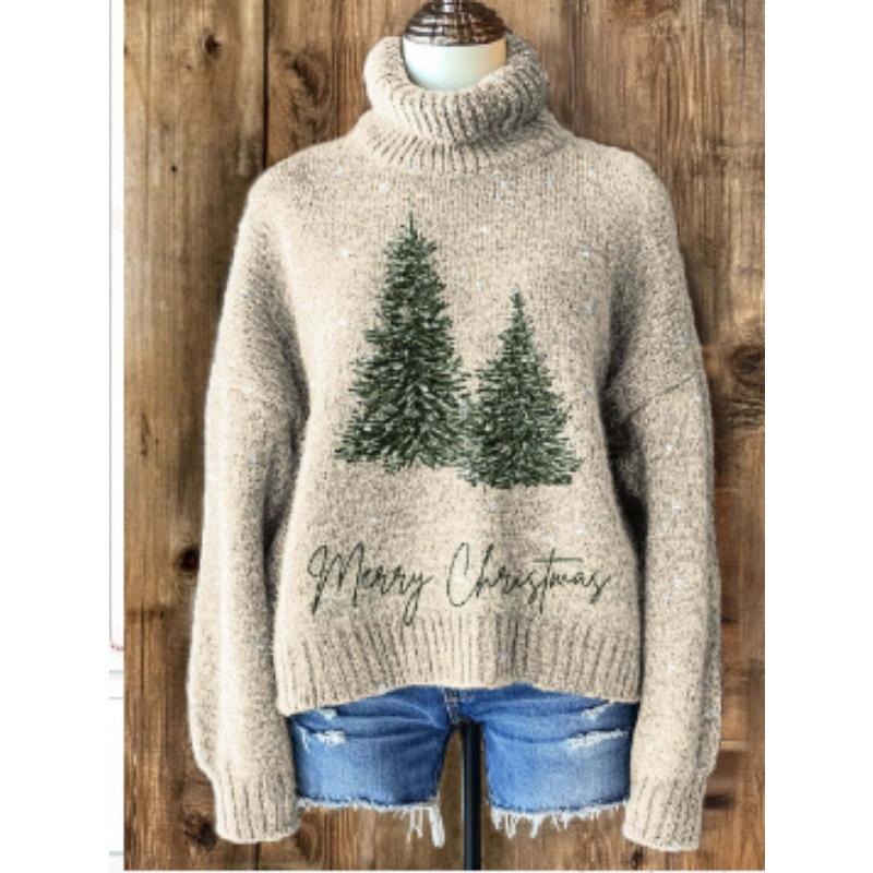 XS-6XL A Variety of Optional 2025 Latest Christmas Abstract Print Casual Outerwear Sweater