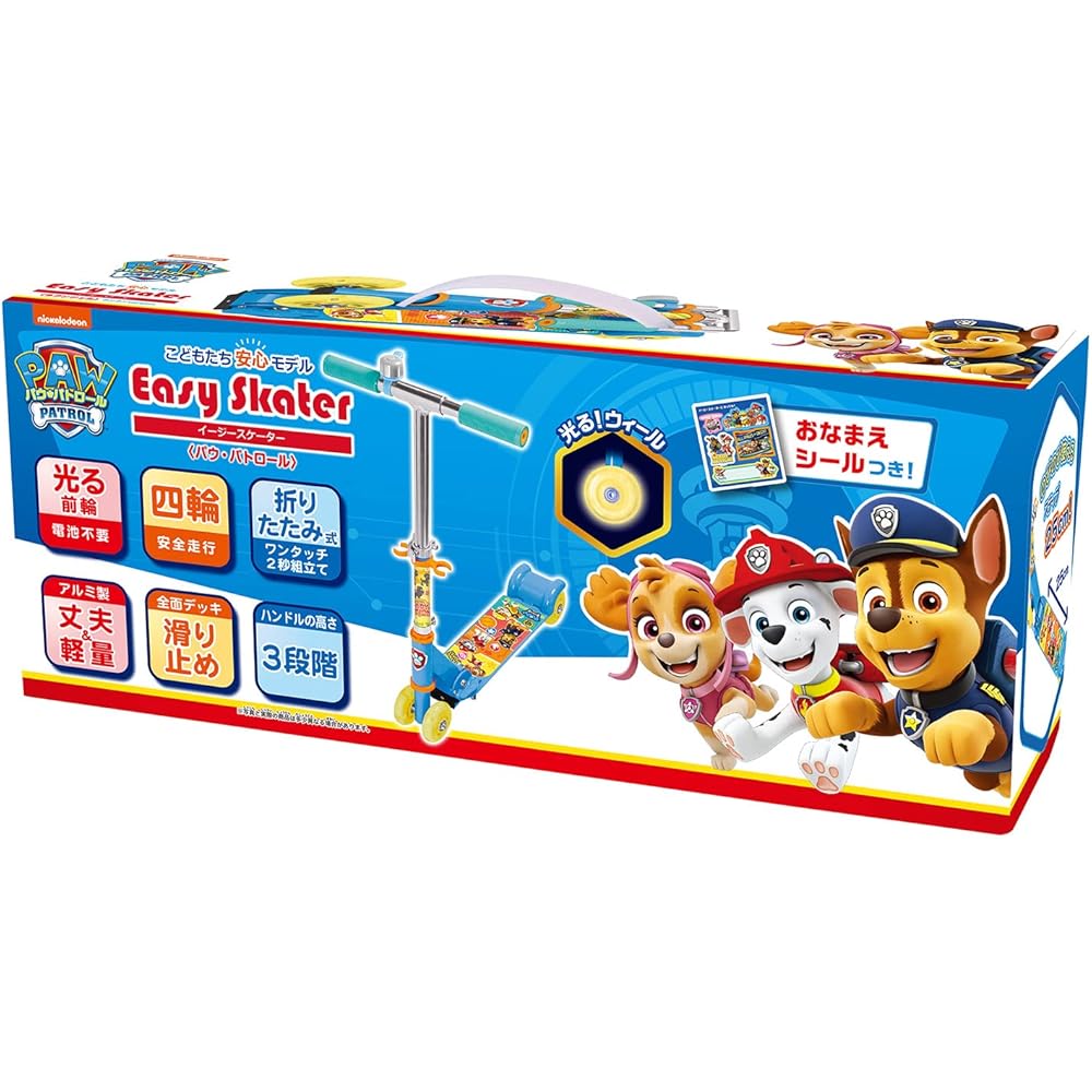 Maruka Easy Skater Paw Patrol Toy Sports 4-Wheel Folding Scooter for Ages 3 To 6 Years