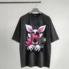 La Mangle FNAF Magliette Lavate Streetwear Hip Hop Maglietta Novità Magliette Top per Uomo Donna Manica Corta Harajuku