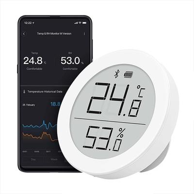 Teploměr Hygrometer Senzor pracuje s (funguje pouze s iOS) Bezdrátový monitor vnitřní teploty a vlhkosti s E-Ink displejem přes závit nebo modrý