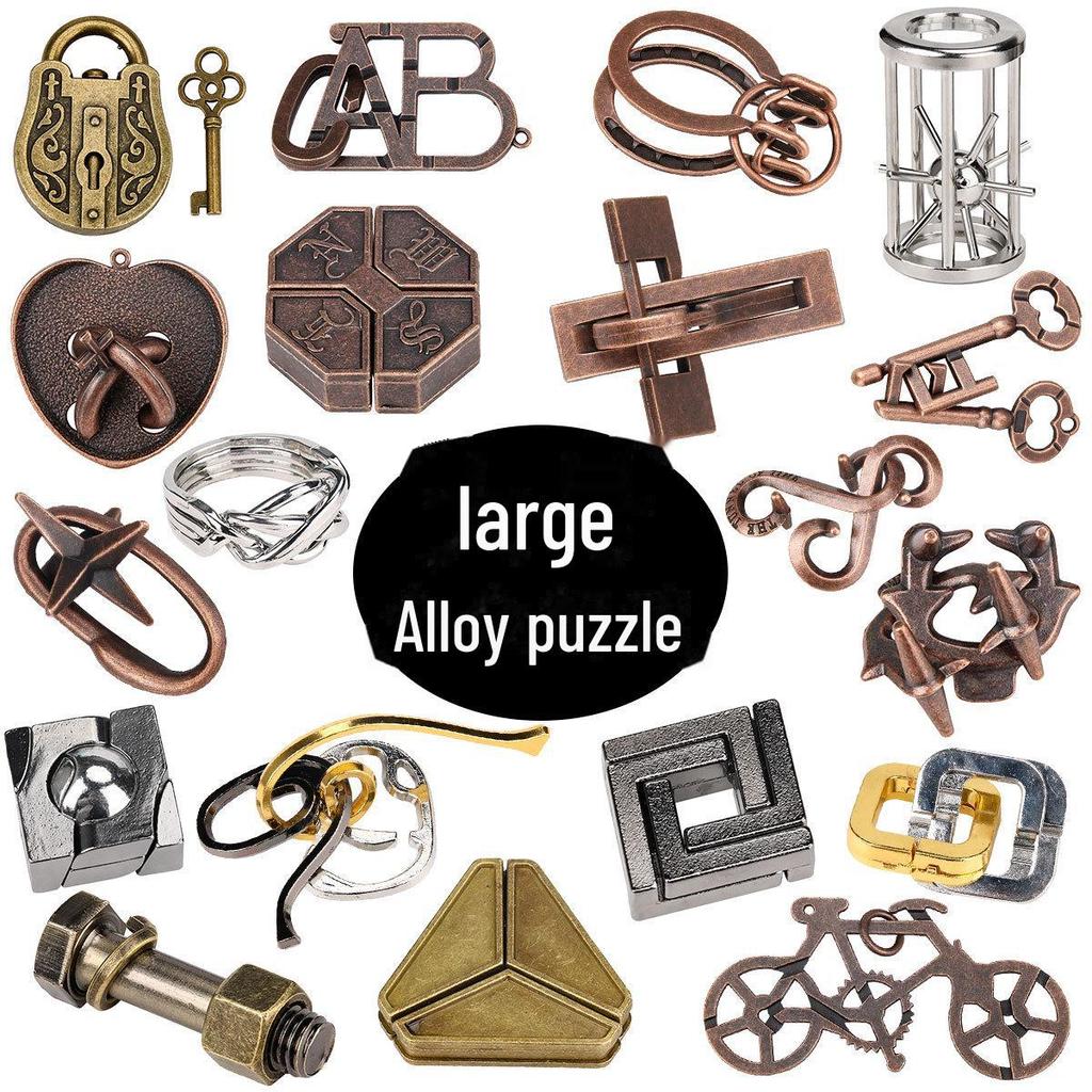 Puzzle ze zinkové slitiny Kongming Lock: Vzdělávací hračka s vysokým IQ pro dospělé a děti