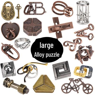 Kongming Lock Zinc Alloy Puzzle: High IQ Educational Toy for Adults & Children