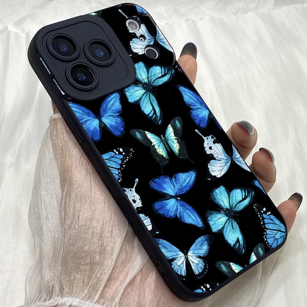 M272 art Butterfly Design Angel Eyes Soft Phone Cases for iPhone Samsung Galaxy Xiaomi Rdemi Huawei Honor Infinix Realme OPPO Vivo All Model