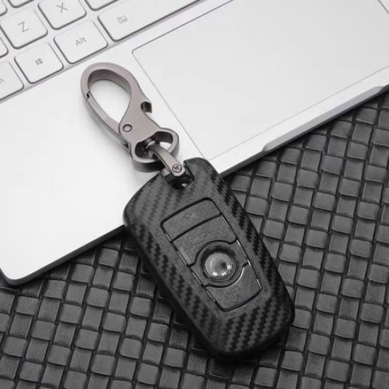 Carbon Fiber Remote Car Key Fob For BMW F07 F10 F11 F20 F25 F26 F30 F82 Key Case