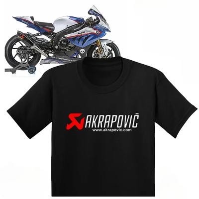 Tuyau d'échappement Scorpion Akrapovic Section complète mi-arrière M4 Moto Modifiée Moto T-shirt d'été à manches courtes pour hommes