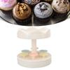 Double Layer Rotating Cake Cupcakes Carousel Stand With 6 Small Trays For Event Catering Bakeries Home Celebration