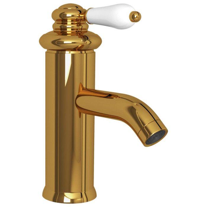 Robinet de lavabo de salle de bain doré VIDAXL - Dimensions 130x180 mm - Cartouche de 40 mm