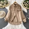 Autumn Winter Turn Down Collar Women's Jacket Simple Solid Casual Outwear Coat for Women 2025 New