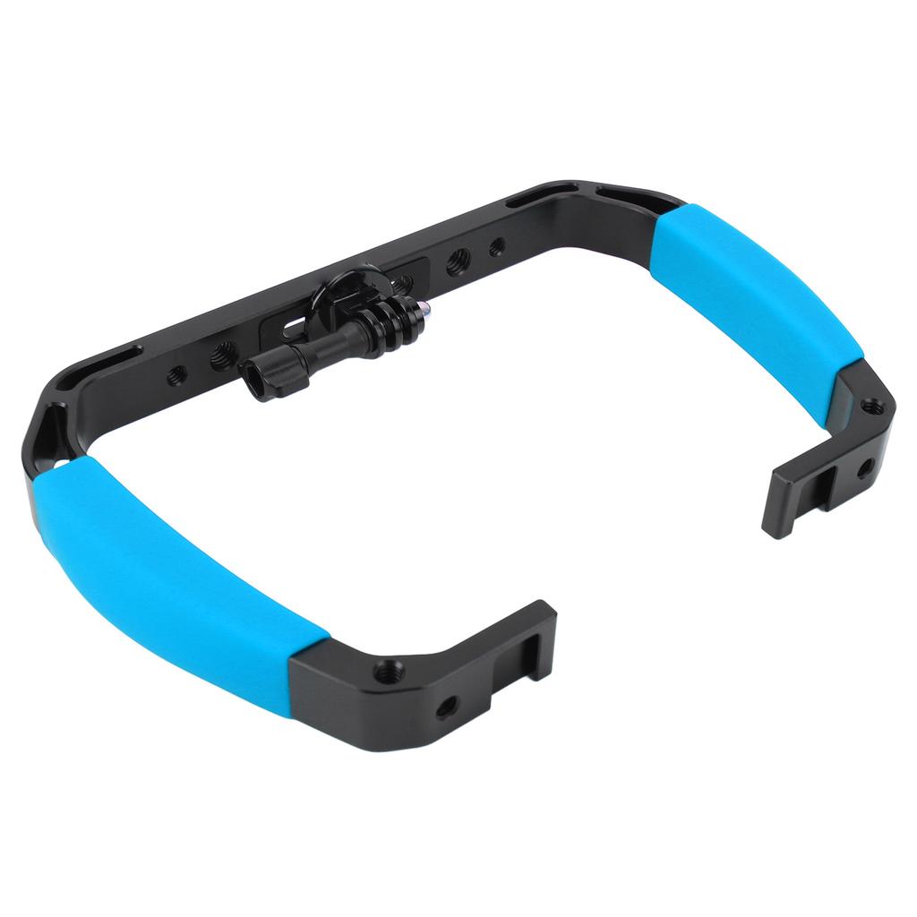 Underwater Diving Rig Tray Mount Silione Anti Slip Grip Stabilizer with 2 Cold Shoe 1Celsius4in 3Celsius8in Screw Hole Action Camera Accessory for Ins