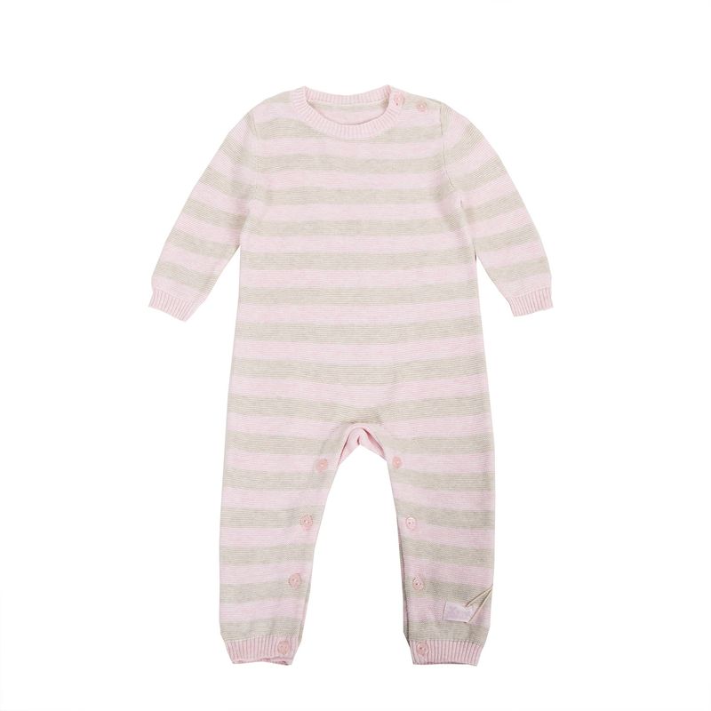 Brand Series Label-Cut Spring and Autumn New Baby Knit Romper Pure Cotton Striped Bud0042/Kids-113 Pink 59/44