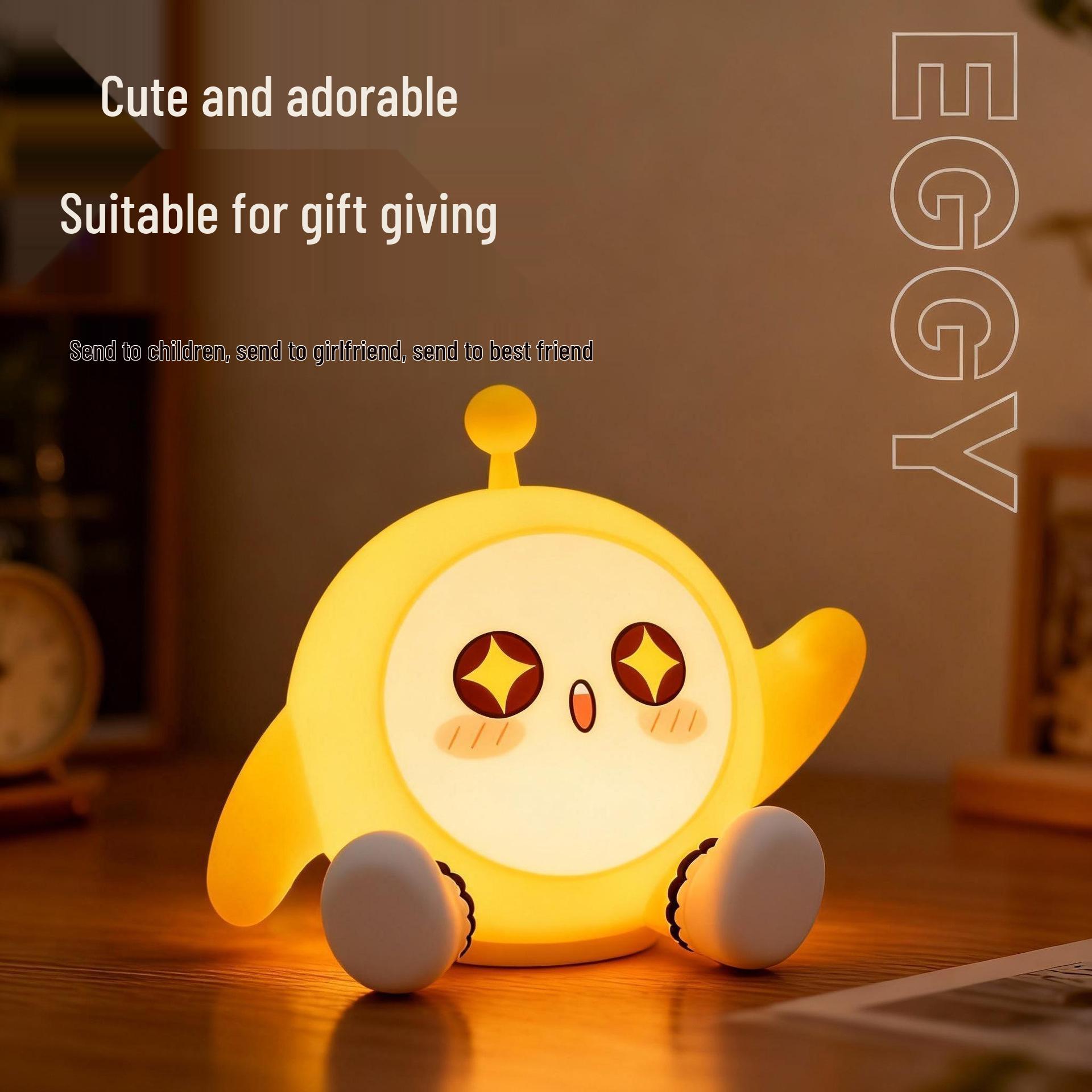 Cross-border Silicone Football Egg Night Light: Children s Sleep Companion & Seven-Color Creative Bedside Lamp 1W