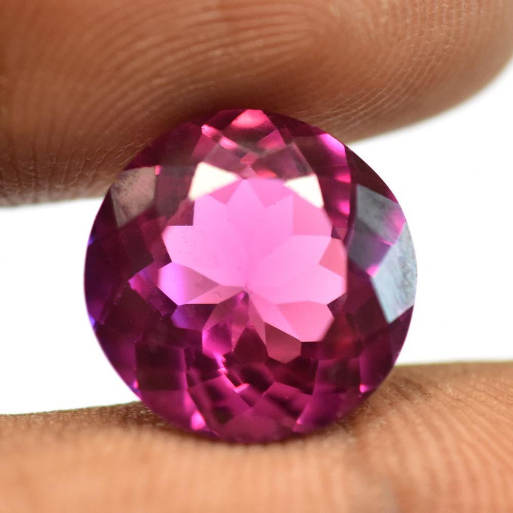 A+ Natural Pink Tourmaline 9.05 Ct Certified Beautiful Round Cut Gemstone