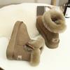 Fashion 2024 Winter Women's Short Plush Warm Snow Boots Fashion Shoes New Fur Ankle Boots Women's Flat Snow Boots