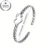 Vintage Woven Bracelet for Women, Heart-shaped Chain Design Bracelet