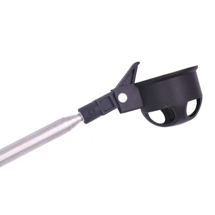 Golf ball pickerstainless steel telescopicportablegolf training aid with automaticlocking shovel type pickup for golf balls
