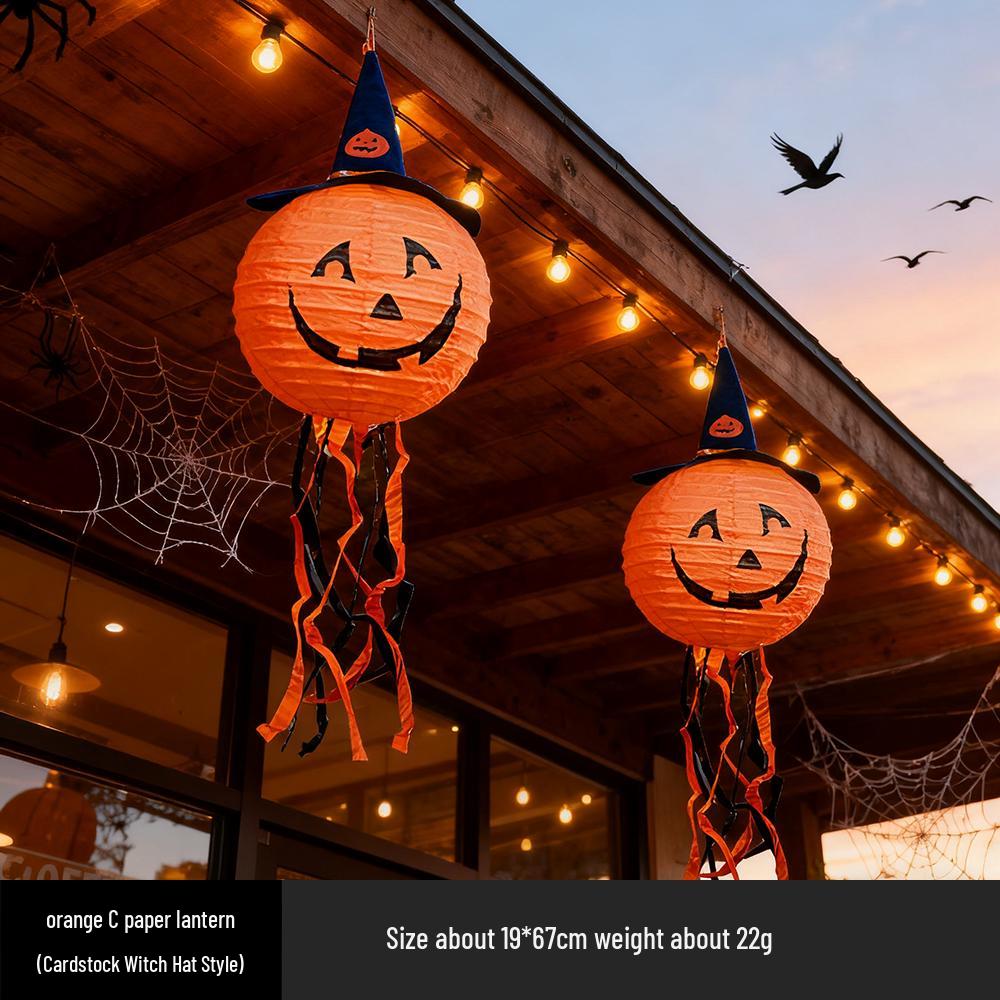 

Halloween Pumpkin Lantern Hanging Decoration for Outdoor or Store Entrance