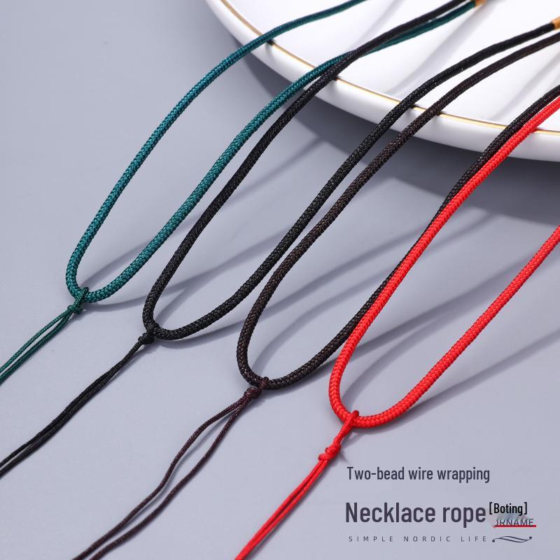 

Hand-Woven Two-Strand Wrap Necklace Cord for Pendants - Unisex DIY Jewelry Accessory