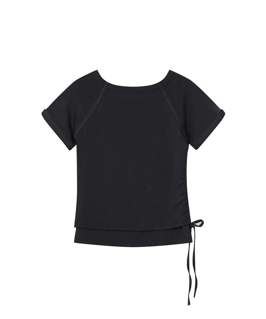 MISEKI SEOUL [Miseki Seoul X Yeomim] Snap Shirring Shortsleeve Black