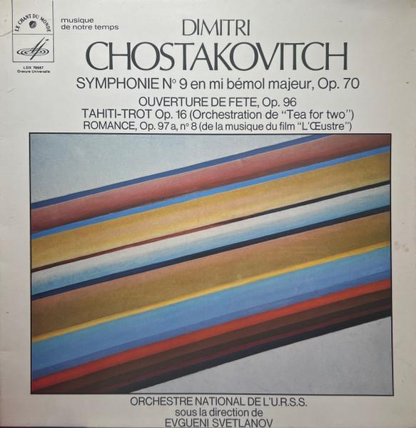 LP-Schallplatte DMITRI SCHOSTAKOWITSCH DIRIGENT EVGE Symphonie Nr. 9 Festliche Ouvertüre LDX78687 Le Chant Du Mon 1980 Frankreich Klassik Gebraucht