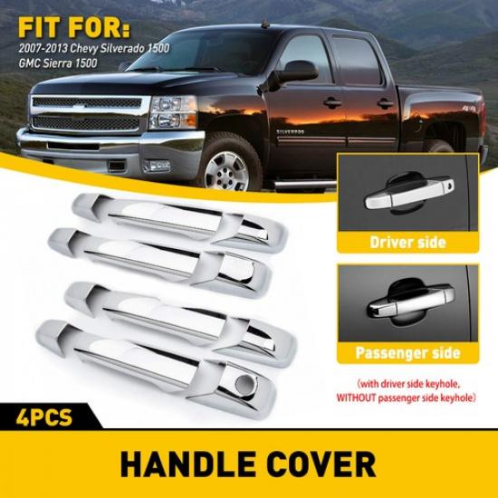For 2007-2013 Silverado Chevy 1500 Chrome Door Handle Covers Car Accessories