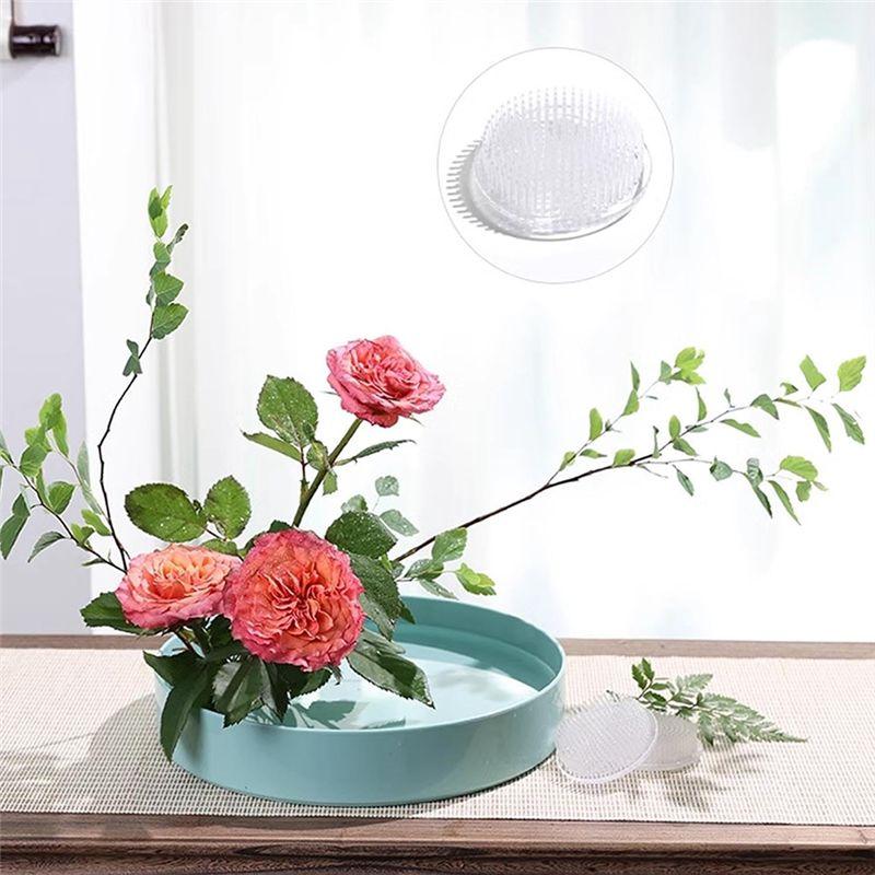 J1UL1N Clear Flower Frogs 12PCS Set, 2.76 Inch Plastic Pin Frogs For Vase Arrangement, Floral Pin Frog Tools