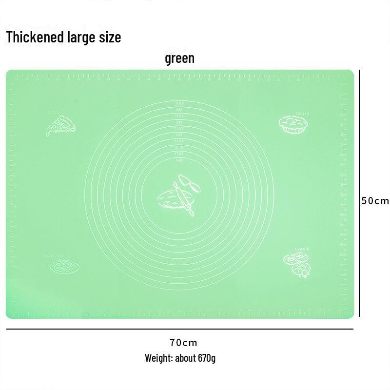 Large Non-Slip Silicone Kneading and Rolling Pad - Thick, Non-Stick Baking Mat