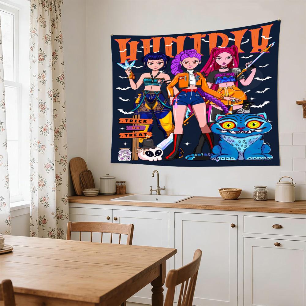 Huntrx Cyberpunk Fashion Clear Pattern Tapestry, Wall Decor for Apartment, Studio and Photoshoot Backdrop,Perfect Gift