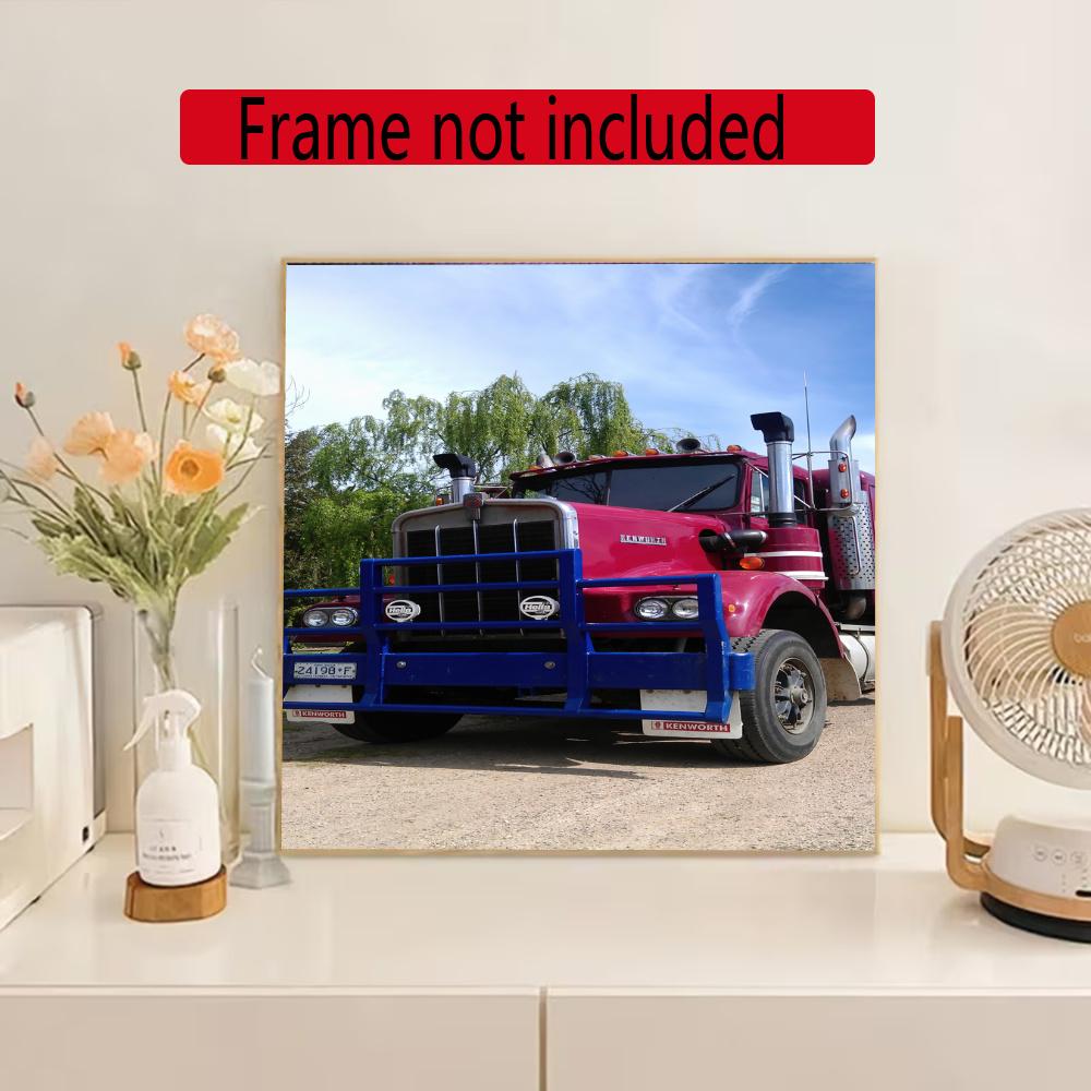 Kenworth 5D Diy Diamond Painting Round Diamond Diy Frameless Holiday Artwork Suitable For Home Office Wall Decoration