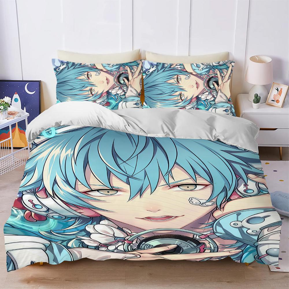 Dramatical Murder Aoba Seragaki Duvet Cover Set Soft Wash Bed 3 Piece Summer Comfortable Student Dormitory Home Baby Bedding