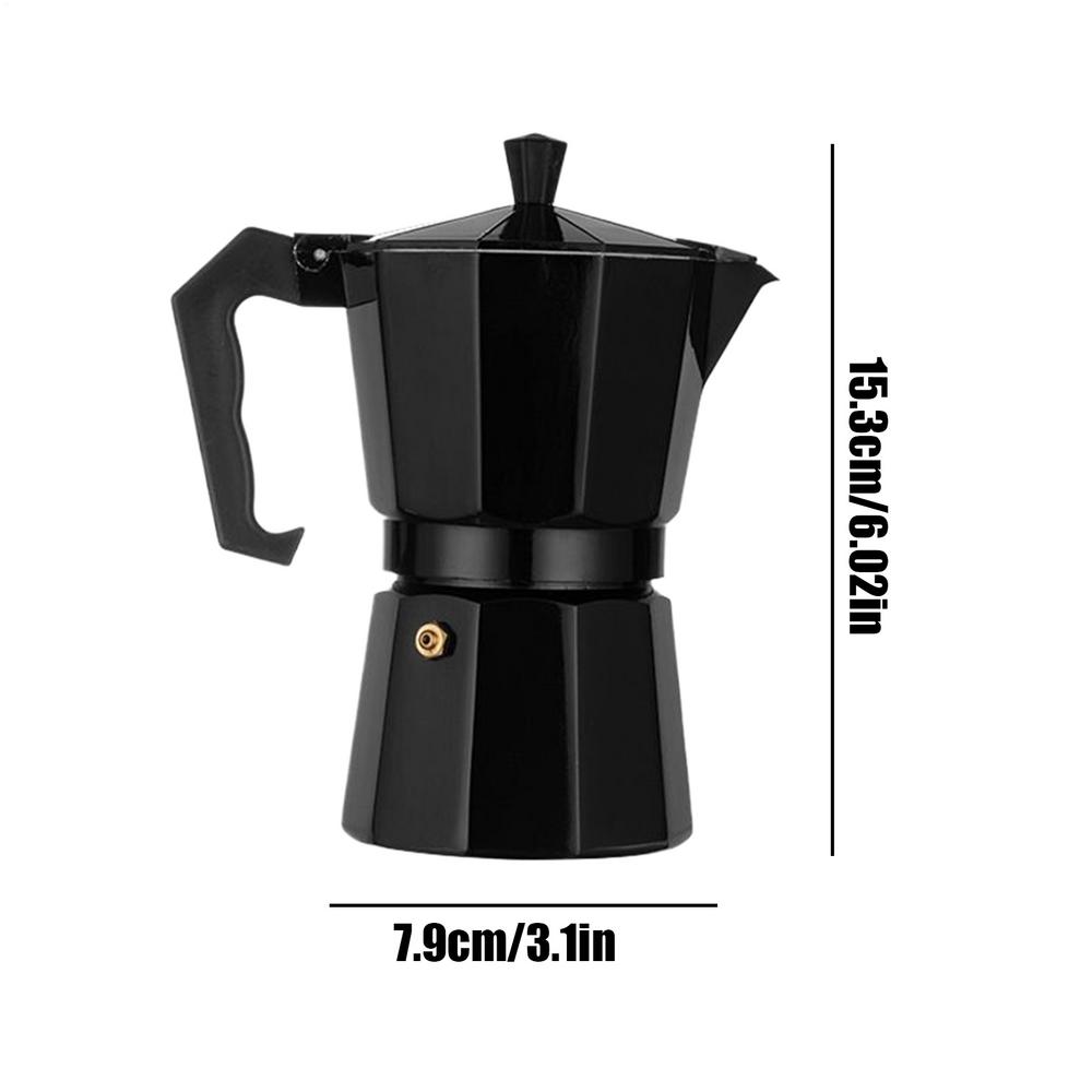 

Stove Top Coffee Maker Aluminum Alloy Portable With Safety Valve Classic Italian Camping Coffee Pot For Electric Ceramic Gas