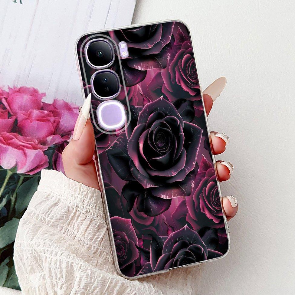 For Vivo V40 Lite 5G IDN Case V2417 Clear Cute Cat Fashion Butterfly Love Painted Soft Phone Case For Vivo V40 Lite 4G IDN Cover