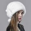 Russian Fur Hat Winter Warm Natural Mink Fur Hats for Women Classic Luxury Caps