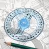 360 Degrees Protractor With Swing Arm Full Circle Pointer Angle Ruler Math Geometry Drafting Tools Multifunctional Drawing Ruler