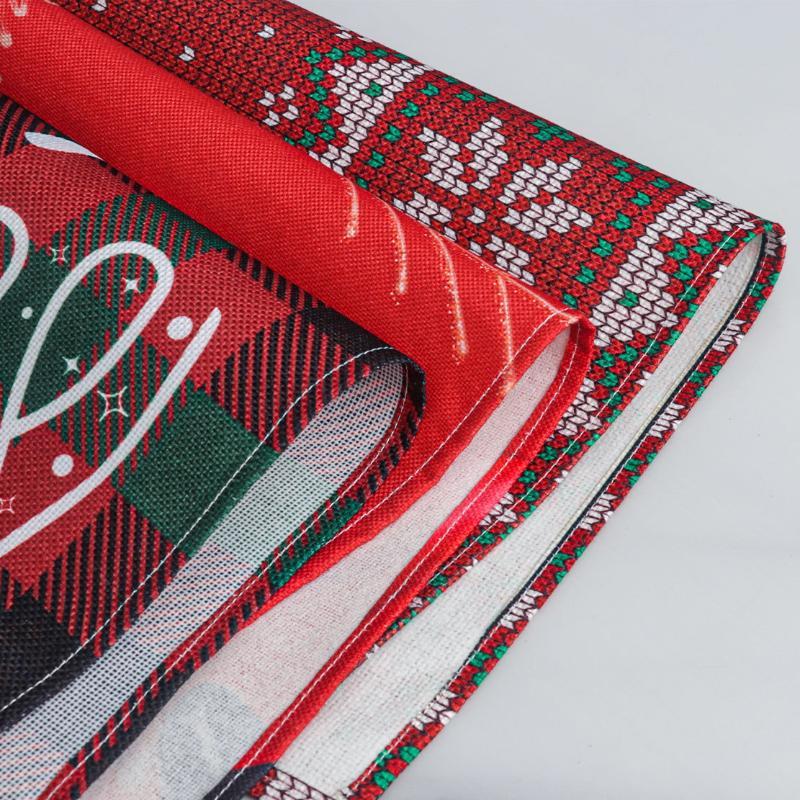 Buffalo Plaid Christmas Placemats, Waterproof Festive Prints For Xmas Table Decoration