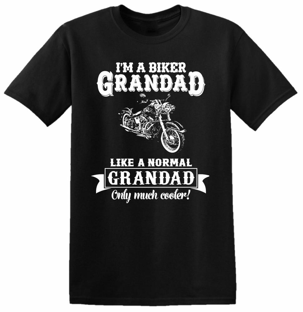 

I m A Biker Grandad Like A Normal Grandad T Shirt Motorbike Bike Birthday Top Te 3XL