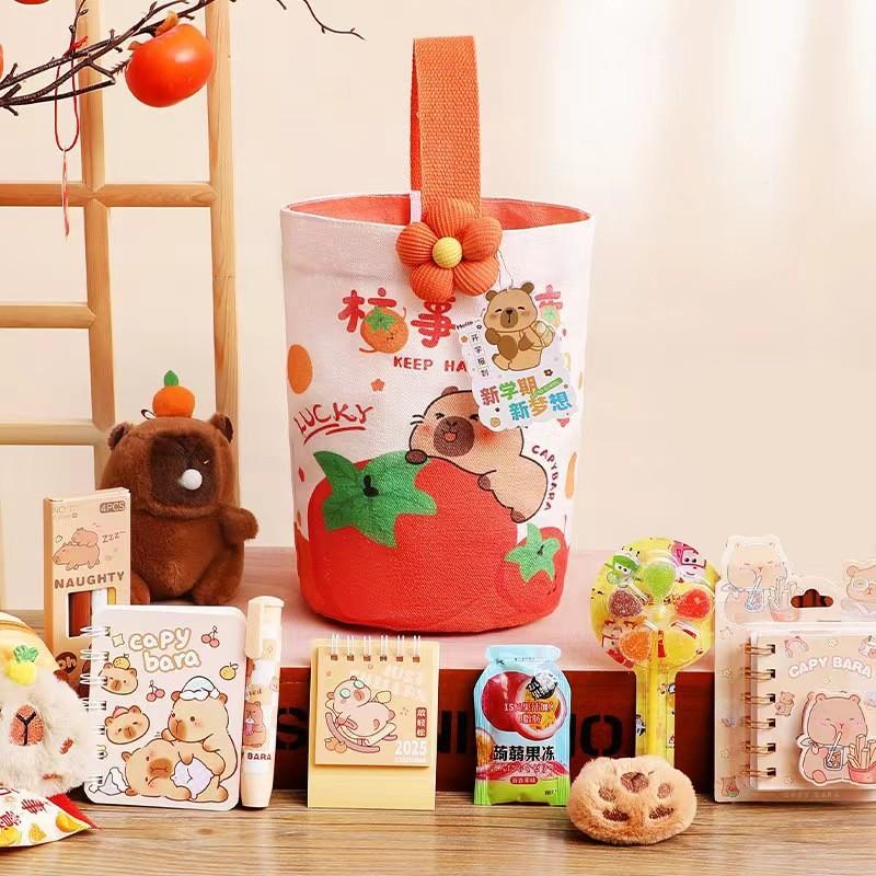 Kids Birthday Party Gift Bag Canvas Water Bucket Bag With Magnetic Closure For Children Classroom Celebration