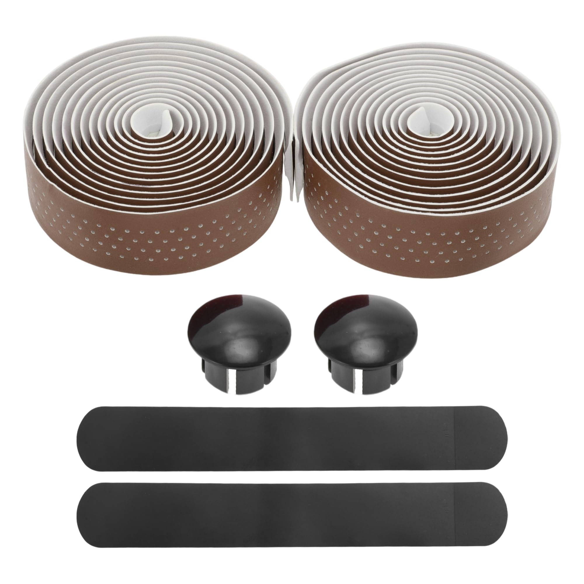 

BULLSPANN 1 Pair Bicycle Handlebar Breathable Grip Tape for Road Bikes and Meters Light Brown Tape, Non-Slip, Shock-Absorbing, MTBs, 2.16 Long,
