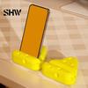 Novelty Cheese Shape Stand 3D Printed Phone Holder, Cute Desktop Stand, Compact Smartphone Portable Cell Holder Stable Dock for Home Office