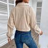 Autumn Women's Jacket Comfortable Casual Lapel Fashion Colorblocking Jacket Long Sleeve Top