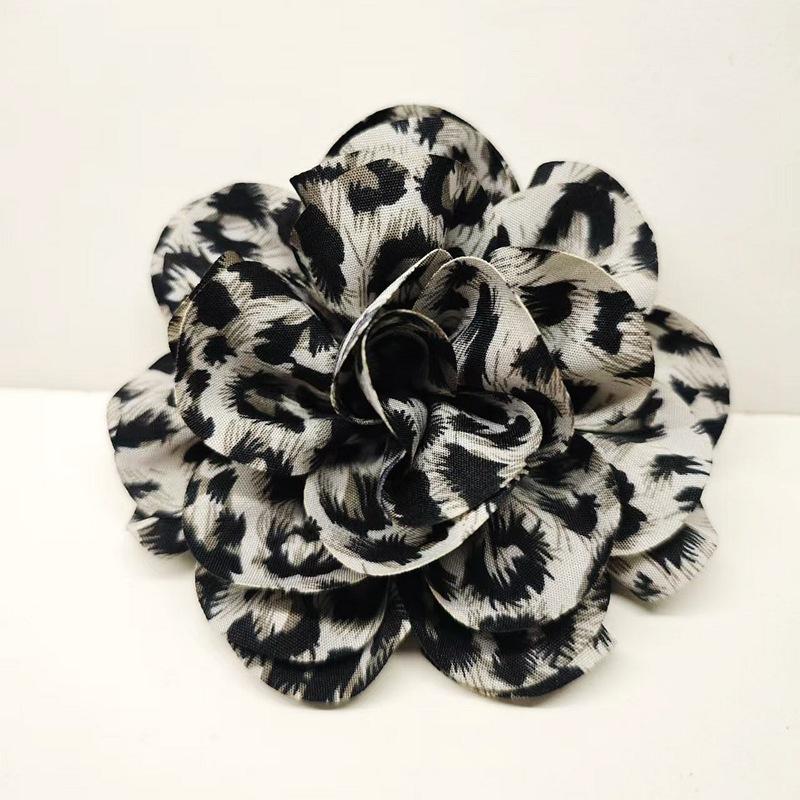 Chiffon leopard-print brooch One size