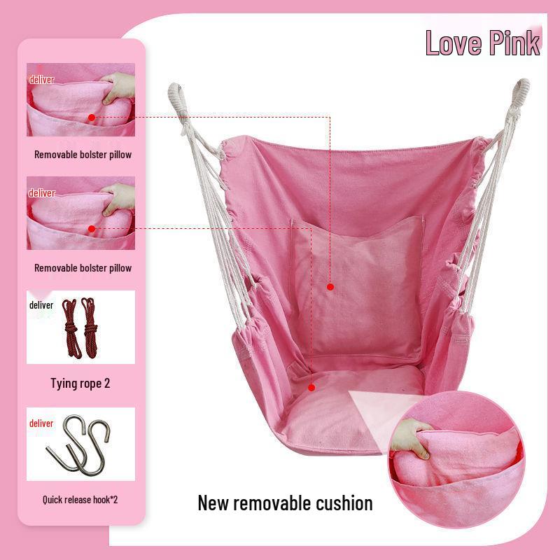 Indoor Hanging Chair Swing for Students – Children's Bedroom Door Frame Hammock, Dormitory Swing, or Courtyard Cradle Seat