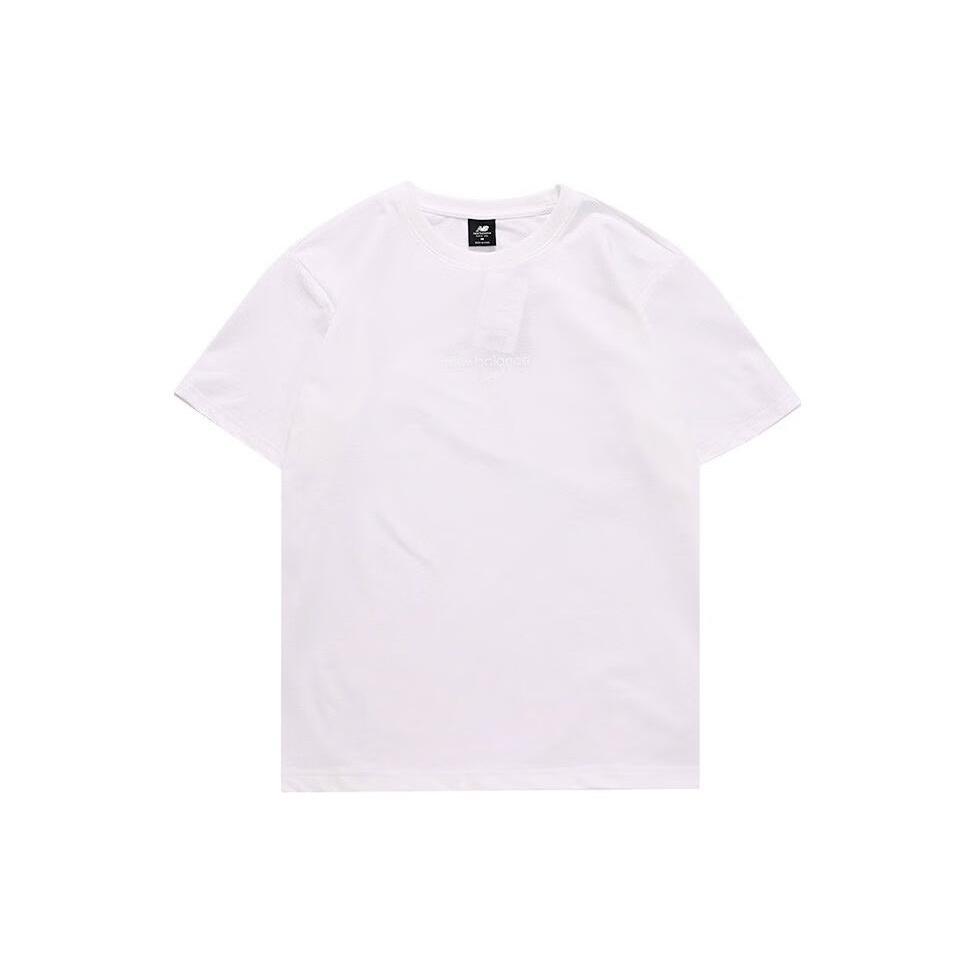 New Balance Logo Print Cotton T-Shirt Asia Sizing  White  Unisex AMT31546-WT L
