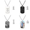 European Stainless Steel Round Dog & Cat Tag Keychain Ornament