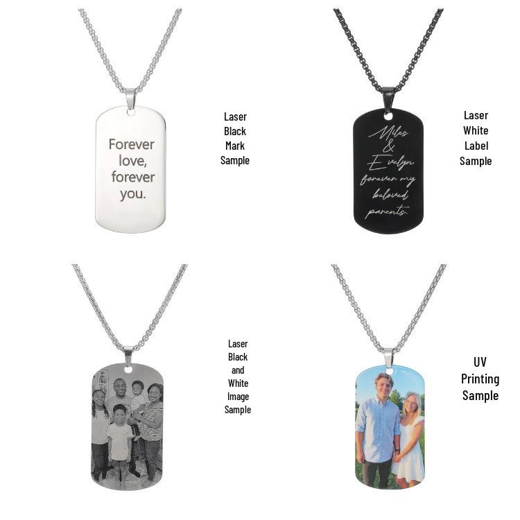 European Stainless Steel Round Dog & Cat Tag Keychain Ornament