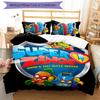 3pcs Superthings pattern bedding set duvet cover set includes duvet cover &pillowcases, perfect all season bedroom decoration & gift