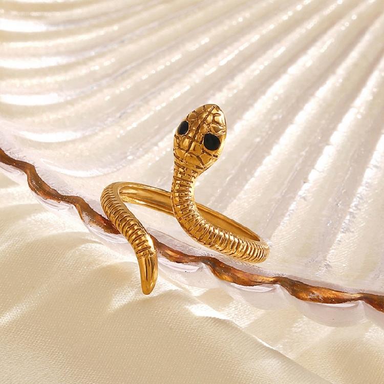 Współczesne Pierścionki z Wężami Polerowana Stal Nierdzewna Akcesorium Unisex Odpowiednie do Codziennych Lub Formalnych Stylizacji