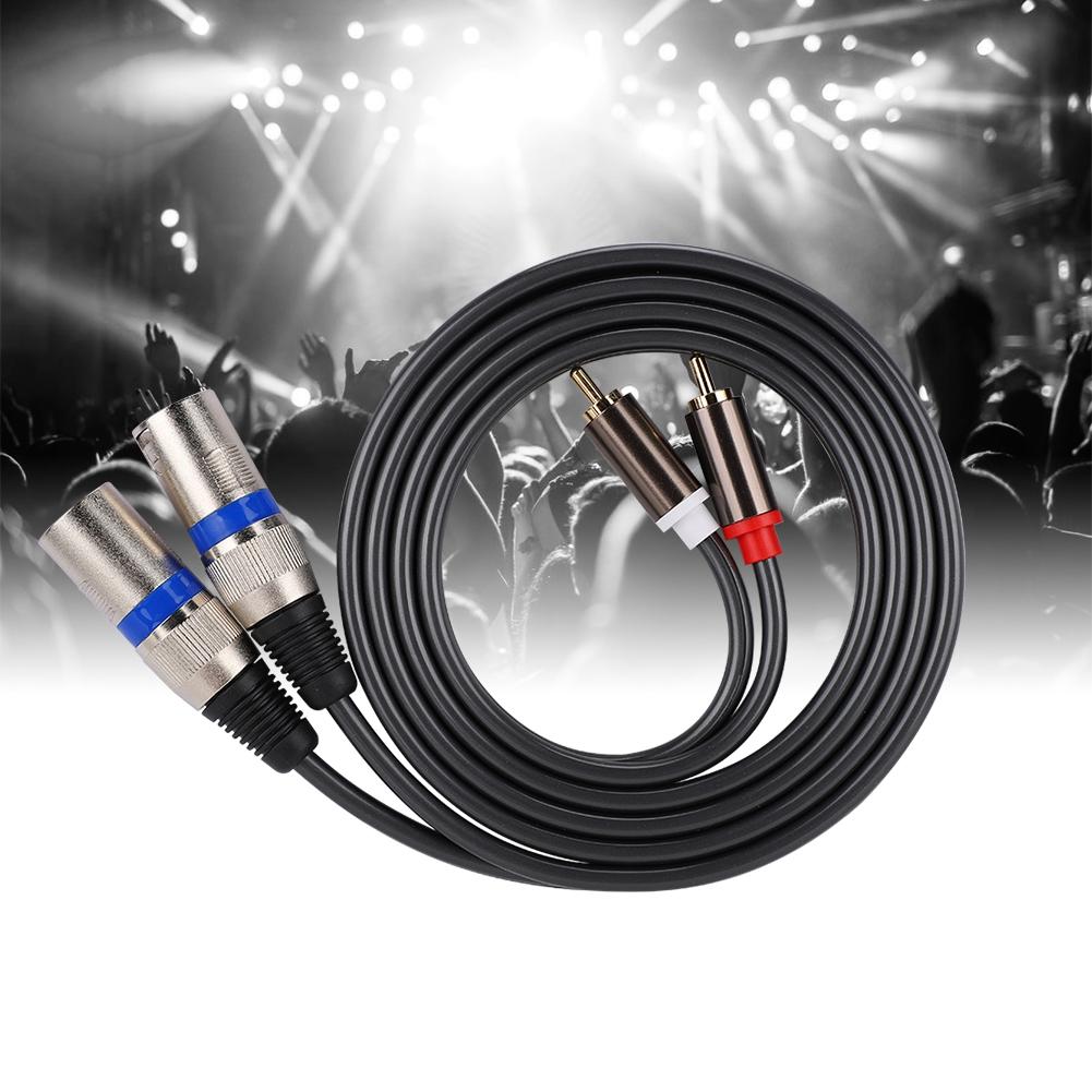 1.5M for RCA Male to XLR Male Audio Adapter Cable Patch Cord Double row PVC Wire