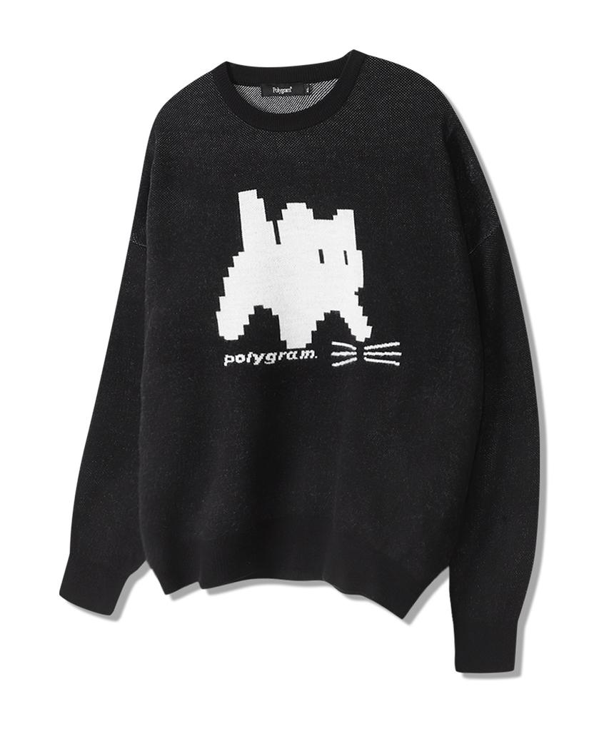 POLYGRAM Pixel Cat Brush Round Knit - 4 Colors