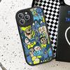 Cute Little Monster Phone Case Hard Leather For iPhone 16 15 14 13 12 Mini 11 14 Pro Max Xs X Xr 7 8 Plus Fundas