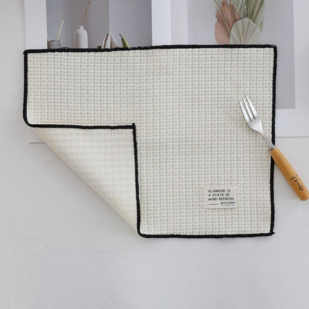 

Скандинавский стиль Подставки для еды Прямоугольные Салфетки для стола Накрывочная ткань Коврик для украшения рабочего стола Кухня чёрный